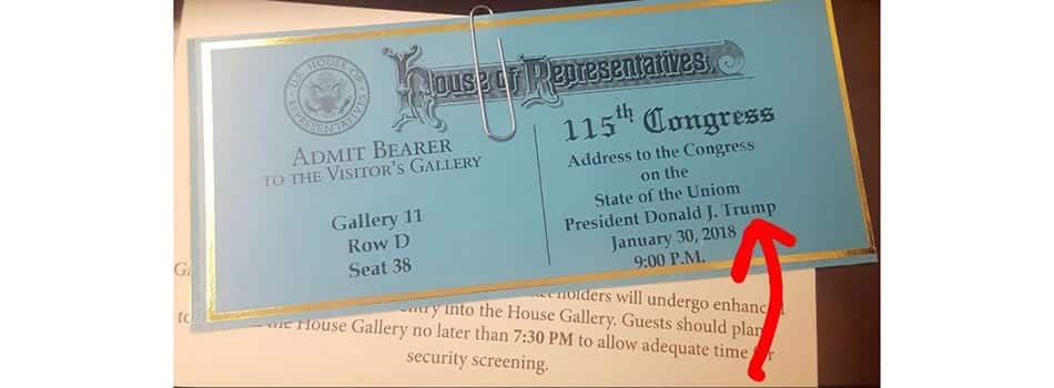 State of the Union Ticket Features a Pair of Typos