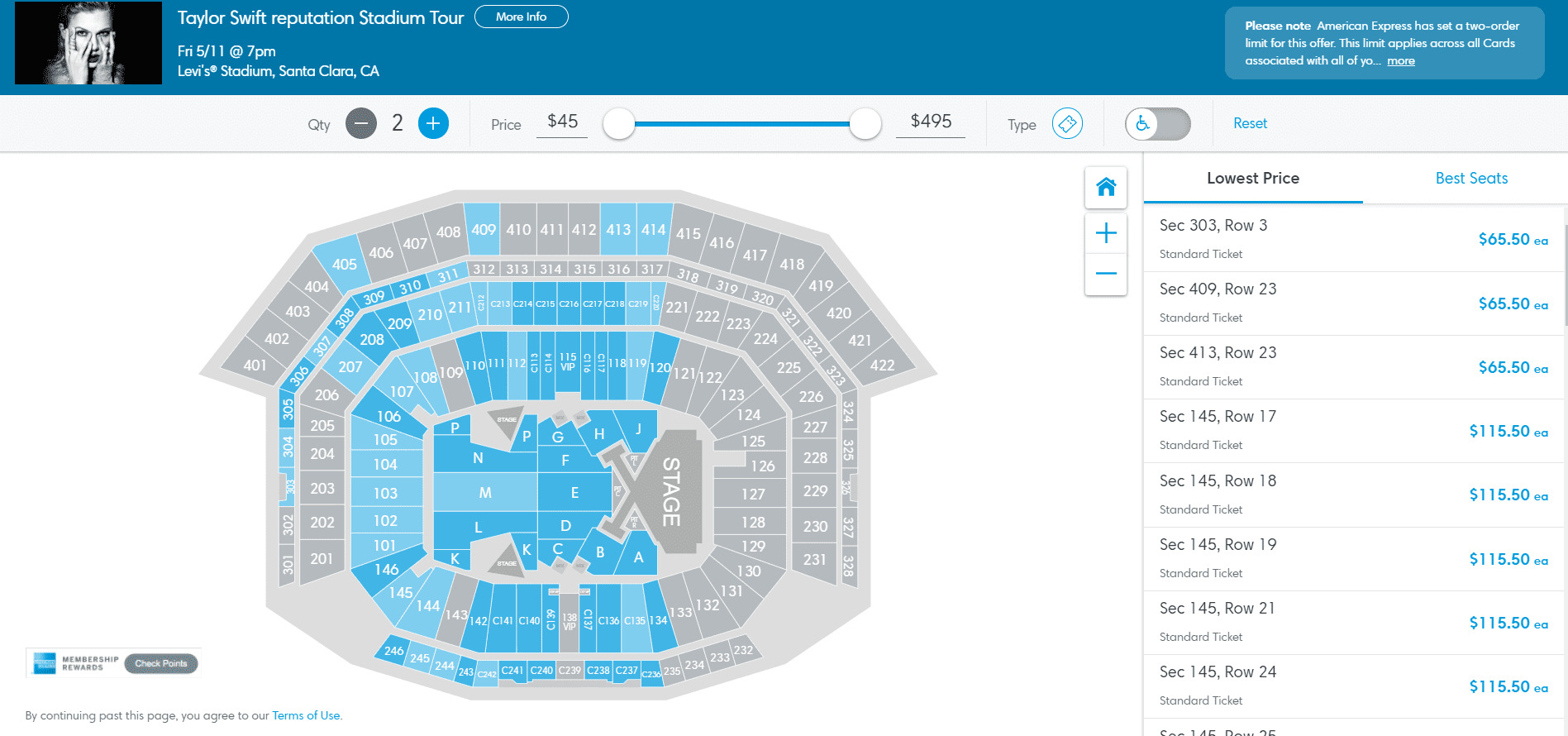 Ticketmaster Taylor Swift Seating Chart