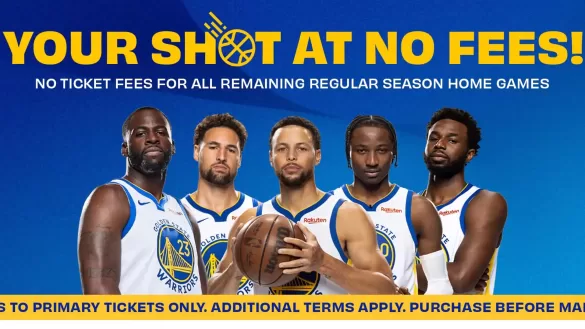 Golden State Warriors are offering a promotion with primary tickets selling with no service fees.