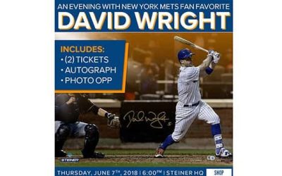 David Wright Signing a Model of Steiner Sports’ New Model for Premium Events